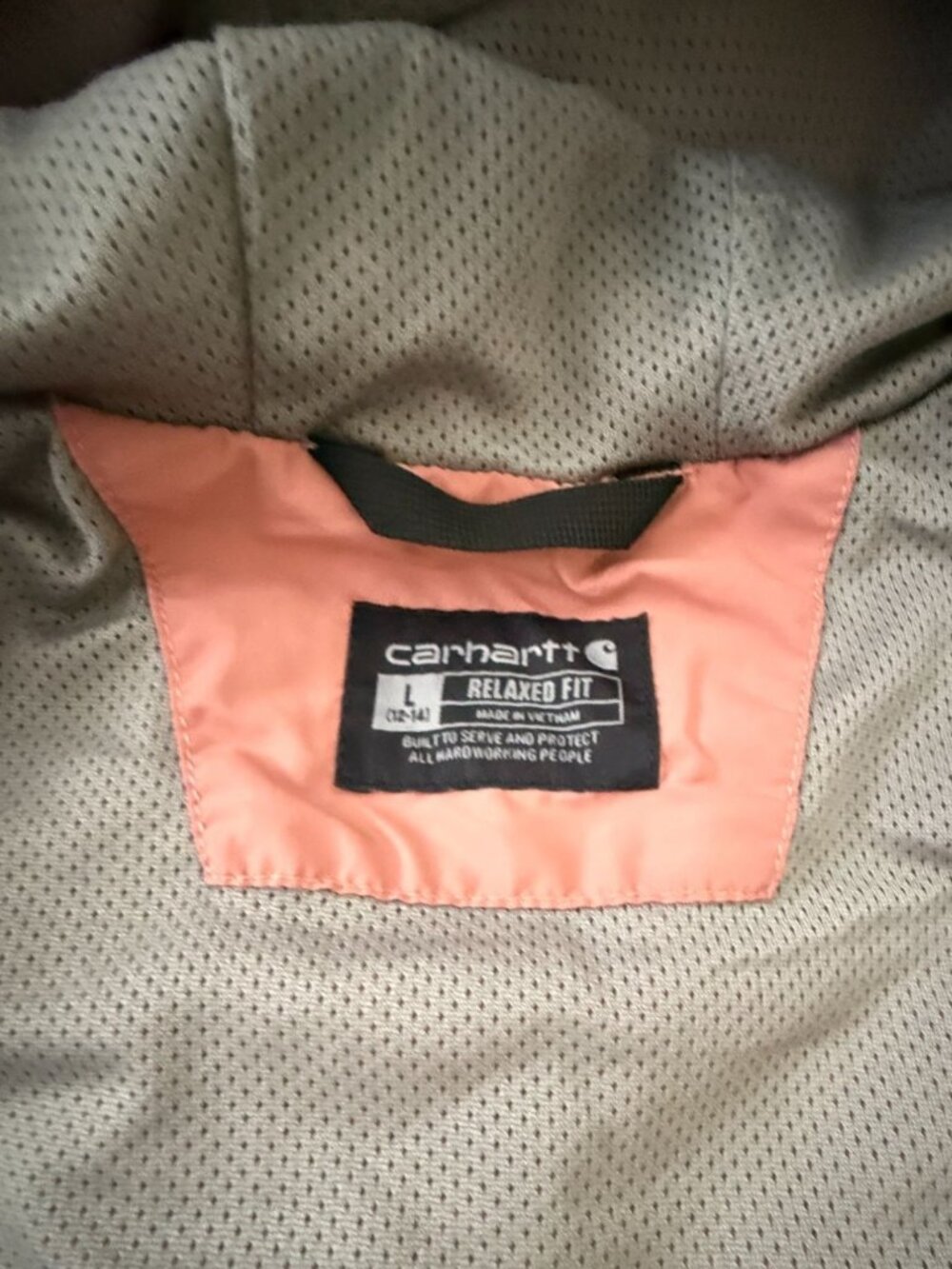 Womens Carhartt Rain Defender Relaxed Fit Lightweight Coat in Rose Size Large - Picture 9 of 16